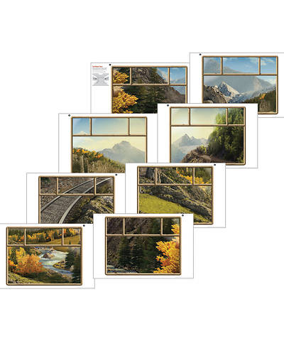Picture of Vacation Bible School VBS 2021 Rocky Railway Train Window Posters (set of 8) (22''x34'')
