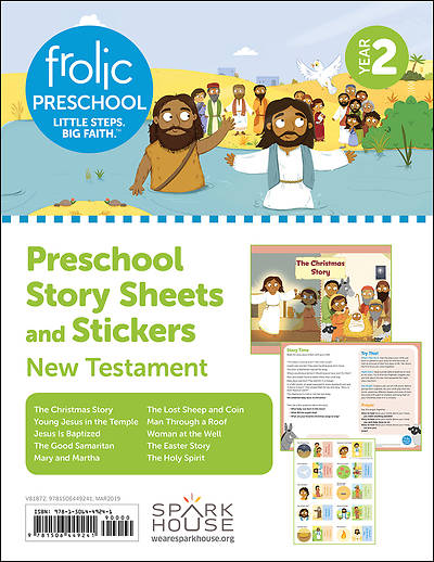 Frolic Preschool  New Testament  Year 2  Ages 3-5  Story Sheets and Stickers