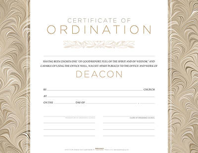 Picture of Deacon Ordination Flat Certificate