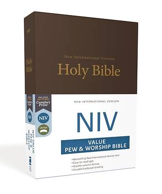 Picture of NIV Value Pew and Worship Bible, Hardcover, Brown