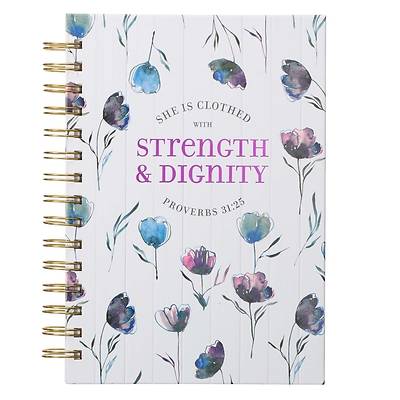 Picture of Large Wire Journal She Is Clothed with Strength Prov. 31