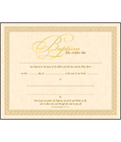 Picture of Certificate of Baptism Package of 6