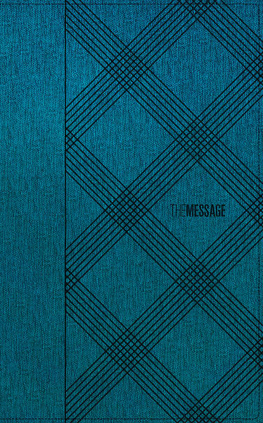 The Message Deluxe Gift Bible Crosshatch Denim Imitation Leather