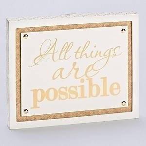 Picture of All Thing Are Possible Wall Plaque