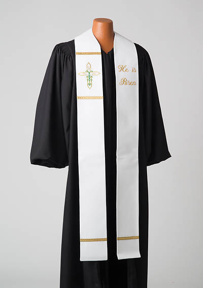 Picture of Easter White Stole He Is Risen