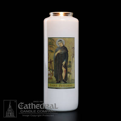 Picture of St. Peregrine 6-Day Glass Prayer Candle