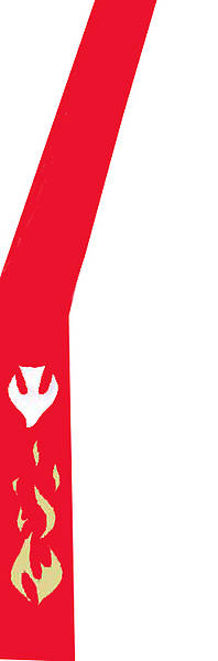 Flame and Dove Deacon Stole