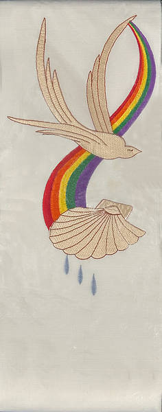 Picture of Stole Rainbow with Dove and Shell