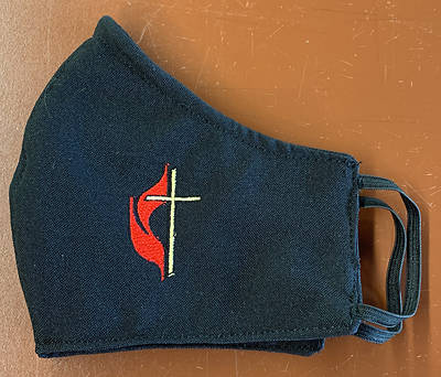 Picture of Cross and Flame Black Face Mask - Large Size