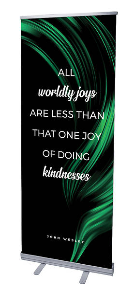 All Worldly Joys Color Swirl Words of Wesley Rollup Banner
