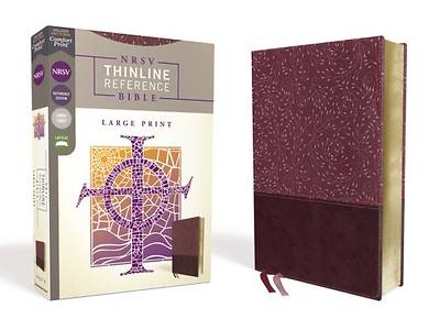 Picture of NRSV Thinline Reference Bible, Large Print, Leathersoft, Burgundy, Comfort Print