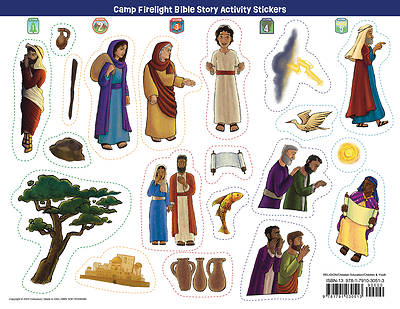 Picture of VBS 2024 Camp Firelight Bible Story Activity Stickers (Pkg of 6)