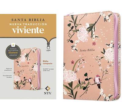 Picture of Biblia Compacta Ntv de Zíper, Con Filament (Sentipiel, Jardín Coral)