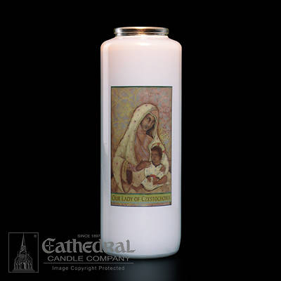 Picture of Our Lady of Czestochowa 6-Day Glass Candle