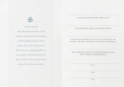 Picture of Flat Church Membership Certificate