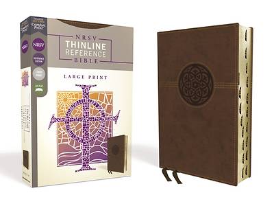 Picture of NRSV Thinline Reference Bible, Large Print, Leathersoft, Brown, Indexed, Comfort Print