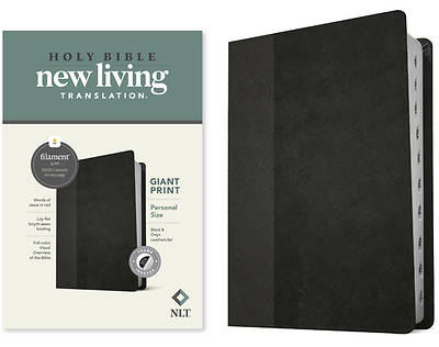 Picture of NLT Personal Size Giant Print Bible, Filament Enabled Edition (Red Letter, Leatherlike, Black/Onyx, Indexed)