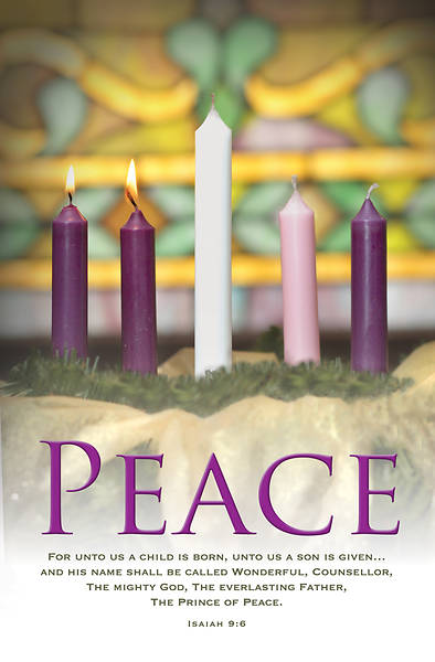 Picture of Peace Advent Wreath Regular Size Bulletin