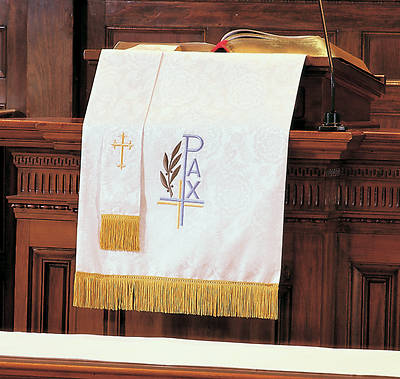 Picture of Abbott Hall TRN White Pax Symbol Three-Piece Parament Set