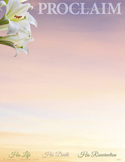 Picture of Proclaim His Life Easter Letterhead