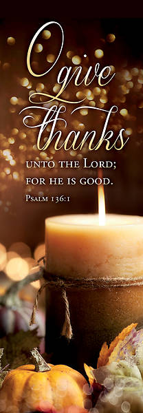 O Give Thanks 2' x 6' Vinyl Banner Psalm 136:1