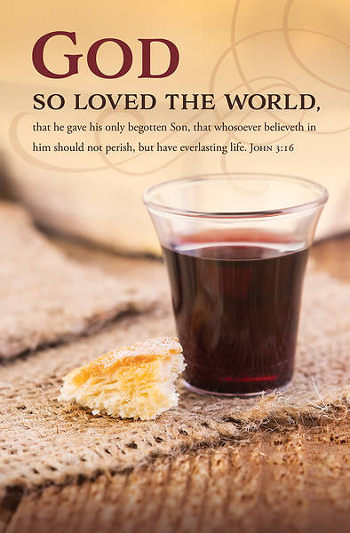 Picture of God So Loved the World Communion Regular Size Bulletin
