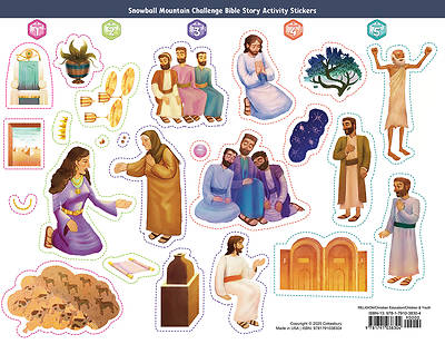 Picture of VBS 2026 Snowball Mountain Challenge Bible Story Activity Stickers (Pkg of 6)