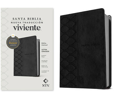 Picture of Biblia Manual Ntv, Letra Grande Con Filament (Sentipiel, Negro, Letra Roja)