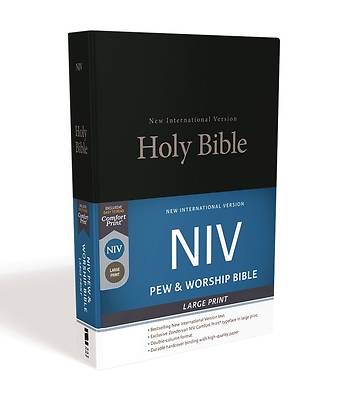 Picture of NIV Pew and Worship Bible, Large Print, Hardcover, Black