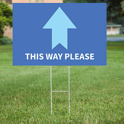 Picture of This Way Please Yard Sign - 2 Pack