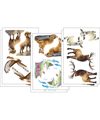 Picture of Vacation Bible School VBS 2021 Rocky Railway Bible Memory Buddy Mini Posters (set of 6) (22"x34")