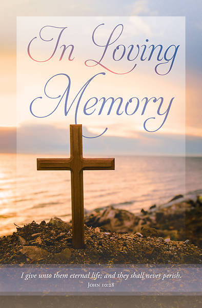 Picture of In Loving Memory Cross Funeral Regular Size Bulletin