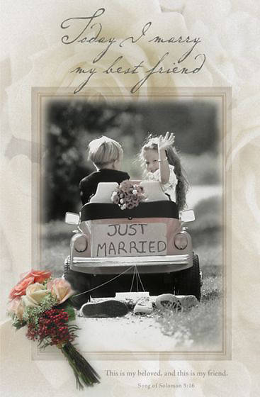 Today I Marry My Best Friend Wedding Regular Size Bulletin