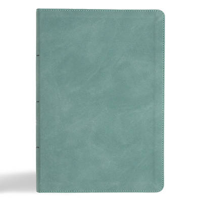 Picture of CSB Giant Print Single-Column Bible, Earthen Teal Suedesoft Leathertouch