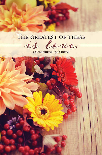 The Greatest of Love Fall Wedding Regular Size Bulletin