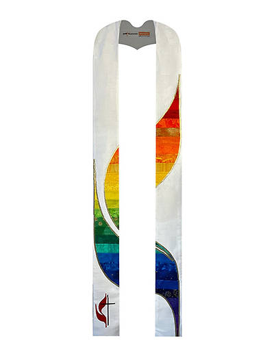 UMC Flames Stole White Rainbow