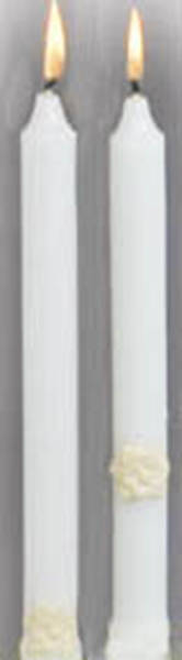Picture of Holy Matrimony Side Candles - Cream (Pair)
