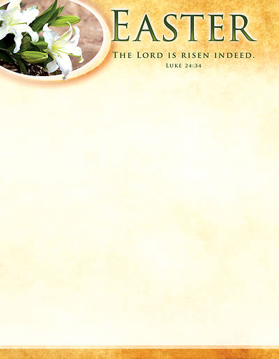 Picture of The Lord is Risen Indeed Easter Letterhead