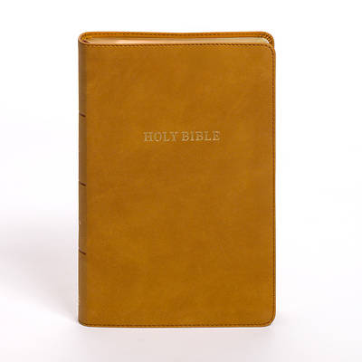 KJV Personal Size Giant Print Bible, Camel Suedesoft Leathertouch, Indexed