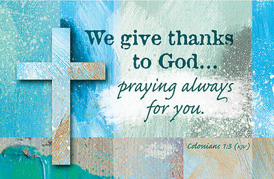 Picture of Adults Praying for You We Give Thanks to God Postcard