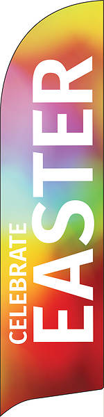 Celebrate Easter Multicolor Flag Banner