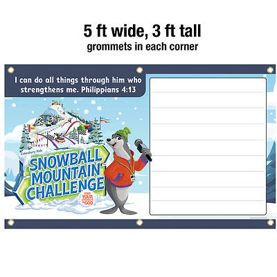 Picture of VBS 2026 Snowball Mountain Challenge Outdoor banner