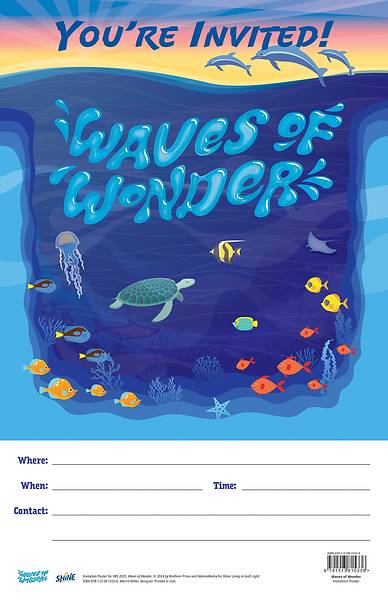 Picture of Vacation Bible School VBS 2025 Waves of Wonder Invitation Poster