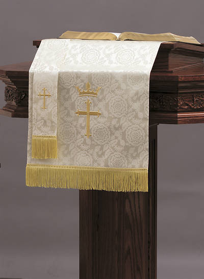 Picture of Abbott Hall TRN White Cross and Crown Two-Piece Parament Set