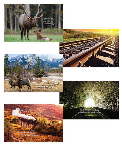 Picture of Vacation Bible School VBS 2021 Rocky Railway Bible Verse Posters (set of 5) (22''x34'')