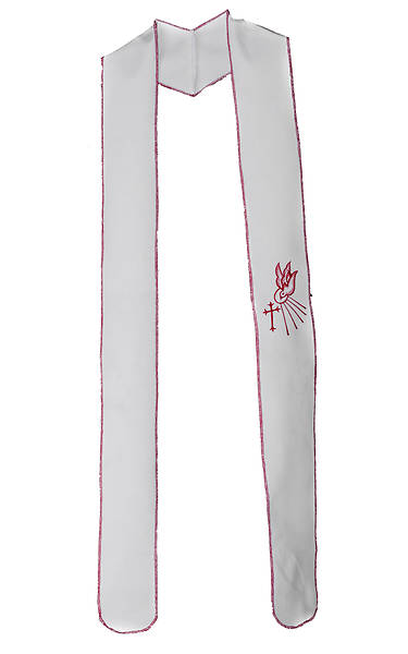 Picture of Cloth Fabric Confirmation Stole - White