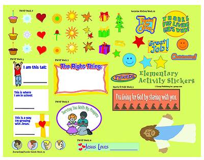 Picture of FaithWeaver Friends Elementary Activity Stickers PK5 Spring 2021