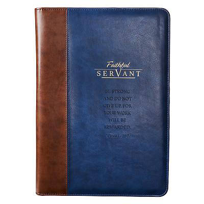 Picture of Padfolio Blue Faithful Servant Lux-Leather