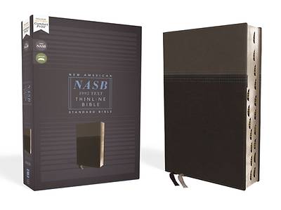 Picture of Nasb, Thinline Bible, Leathersoft, Black, Red Letter Edition, 1995 Text, Thumb Indexed, Comfort Print