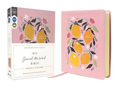 Picture of Niv, Journal the Word Bible (Perfect for Note-Taking), Double-Column, Leathersoft, Pink, Red Letter, Comfort Print